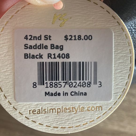 NWT Real Simple Style Black Saddle Bag - Picture 12 of 13